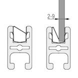 Clamp Profile 8 32x18 Holds panel elements with the appropriate Clamping Spring For building lightweight guards,