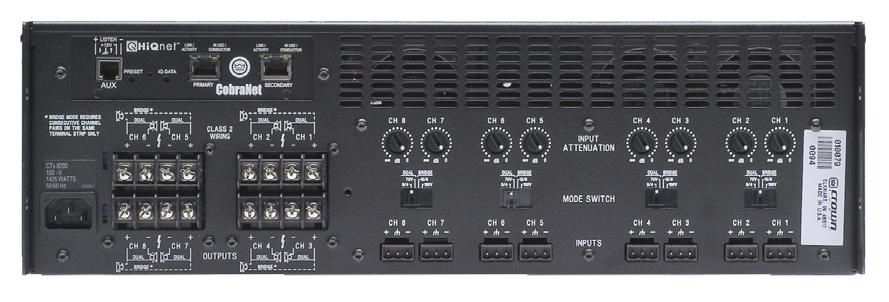 ` SPECIFICATIONS USP/CN CobraNet Module Specifications (for amplifier specifications, see the CTs Multi- Channel Series pages) Connectors: AUX Connector Configurable for AUX input, AUX output and