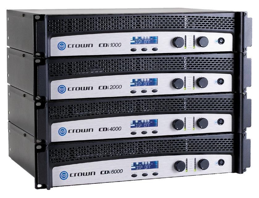 INSTALLED SOUND CDi Series: 2/4/8 Ohm, 70V/100V per channel CDi 1000, CDi 2000, CDi 4000, CDi 6000 VErSATILITY Onboard digital signal processing includes crossovers, EQ filters, delay, and output