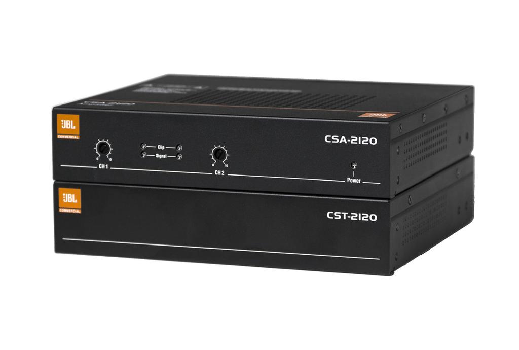 COMMERCIAL AUDIO CSA-2120, CST-2120 COMPACT DriveCore powered 2 x 120W commercial amplifier UL2034 Plenum Rated *NEW* Convection cooled design for silent operation Compact size and light weight
