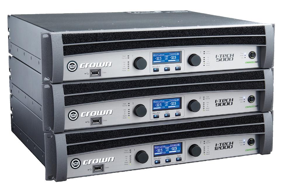 TOUR SOUND I-Tech HD Series: Excellence Without Compromise IT5000HD, IT9000HD, IT12000HD raising THE BAr AGAIN BSS OMNIDRIVEHD DSP processing with IIR and linear phase FIR filters Global Power Supply