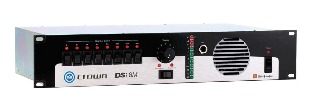 CINEMA SOUND DSi-8M: Convenient Monitoring DSi-8M PErFOrMANCE MONITOr Compact 2-rack unit 8 channels for monitoring processor or amplifier inputs All inputs and outputs are balanced to interface with