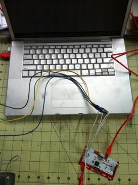 Then attached the book to a makey makey and used graphite (and myself) as a conductor which allows you to run/control any
