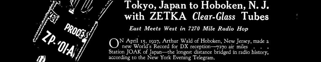 " Scalkfalfz ON April 15, 1927, Arthur Wald of Hoboken, New Jersey, made a new World's