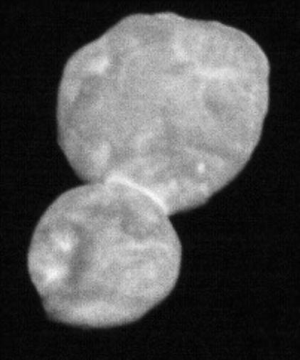 TABLE OF CONTENTS This first color image of Ultima Thule, taken at a distance of 46,000 miles, highlights its reddish surface.