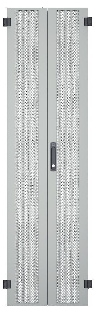 Perforated steel door