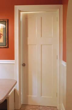 PAINT GRADE DOORS: Doors are manufactured in 1-3/8, 1-3/4 & 2-1/4 thickness Solid floating raised or