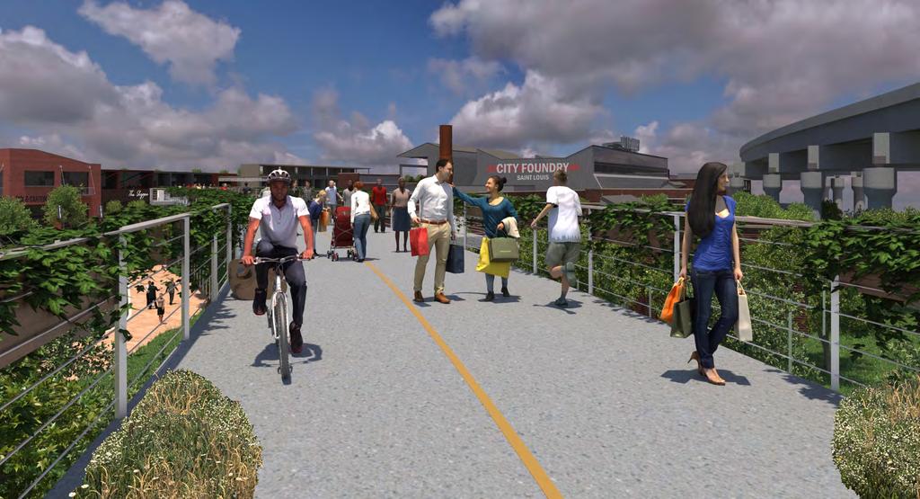 GE T CONNECTED ON THE GREENWAY Enjoy a healthy, car free lifestyle at City Foundry. With direct access to the Great Rivers Greenway trestle trail, you are a short bike ride from some of St.