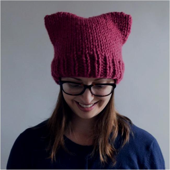 Super Easy Knitted Cat Hat By Destiny Meyer Sizes Child [Adult] to fit head circumferences: 18-19.5 [21-22.