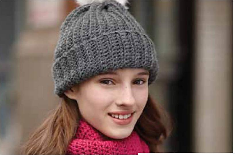 Easy Crochet Hat & Scarf Pattern: 19 circumference. Stretches to fit range of sizes.