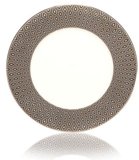 Mikasa Tamara Mikasa Tamara dinnerware is an eye-catching bone china place setting that features a modern geometric design with accents of black and grey.