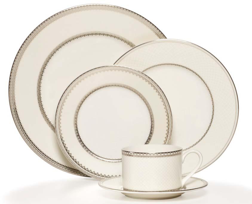Mikasa Audrina Audrina 20xx. Lifetime Brands, Inc. All rights reserved. Mikasa Audrina dinnerware features an intricate platinum band with a delicate full coverage rim.