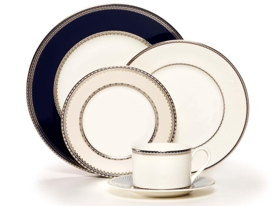 Mikasa Audrina Navy/Beige Audrina 20xx. Lifetime Brands, Inc. All rights reserved. Mikasa Audrina dinnerware features an intricate platinum band with a delicate full coverage rim.
