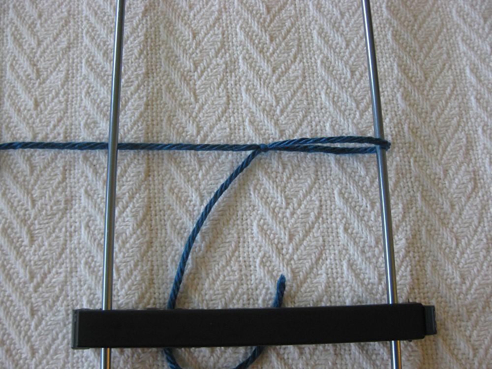 There are a variety of holes you can use to put your long bars in to form strips of lace of varying sizes.