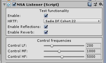 Configure MSA Filter Effects On the MSA Listener control frequencies can be set for a 3 band parametric equalizer on the MSA Listener Component Based on the control frequencies set on