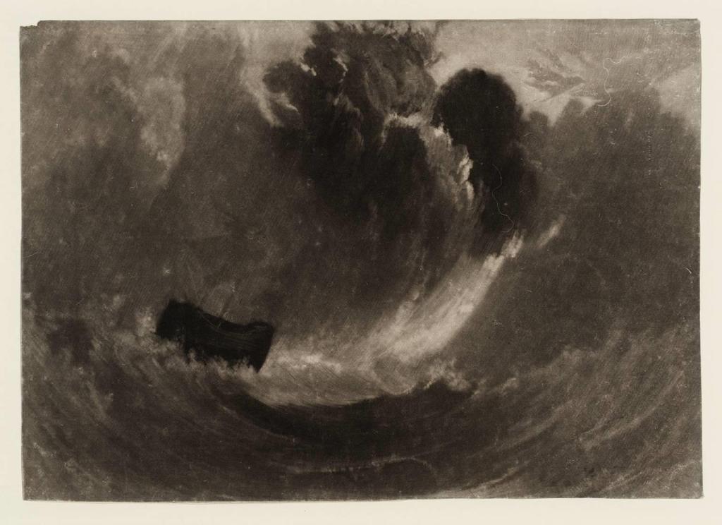 JMW Turner, Ship in a Storm, engraved by the artist,