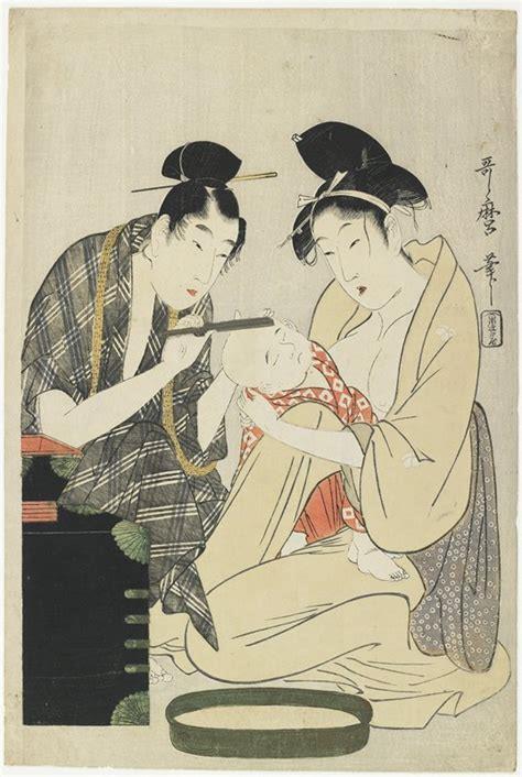 1795, Japan Color woodblock print, 15 1/8 by 10 ¼ This is an example