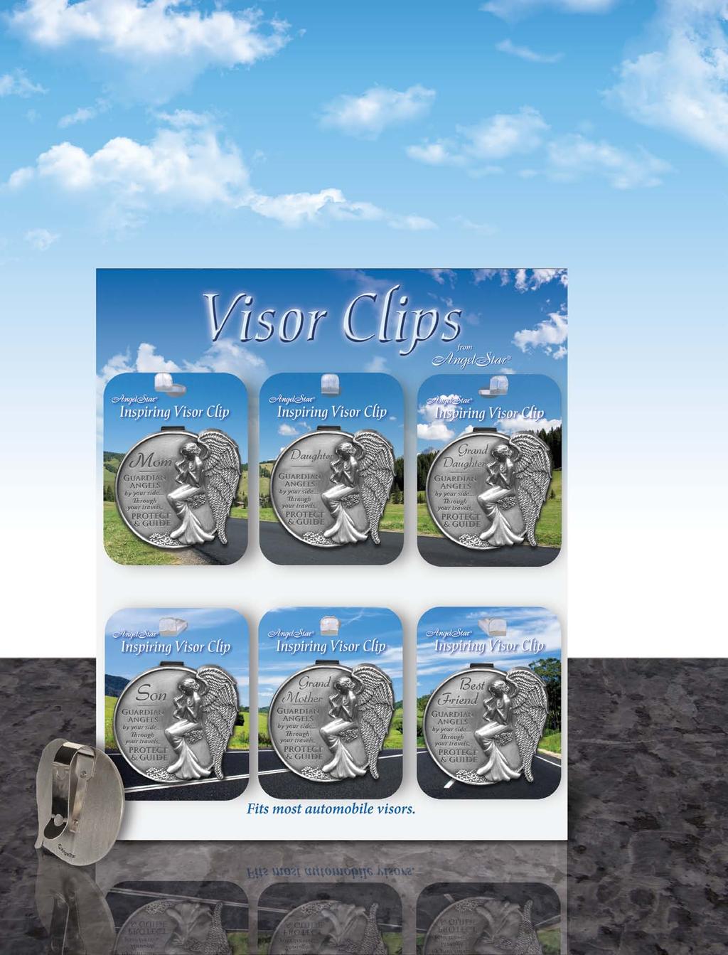 9 Glassware little things Figurines Aunt Birdie Inspirational Gifts Family Visor clips Highly detailed and angelically inspired, these all new metal Visor Clips are the perfect gift for any driver.