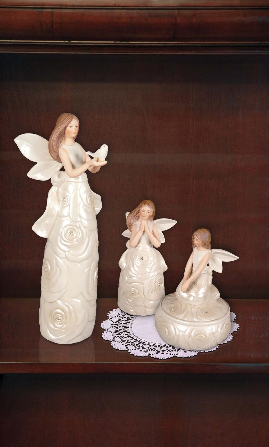 3 Glassware Little Things figurines Aunt Birdie Inspirational Gifts Rose porcelain figurines