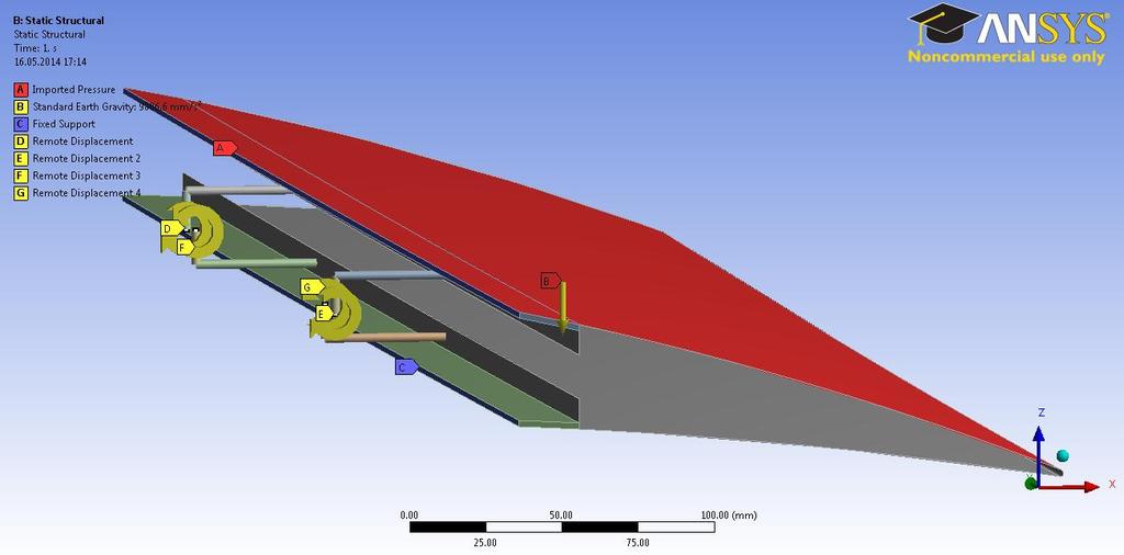 Pressure distribution of the wing for landing phase of the flight in the scope of CHANGE Project
