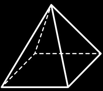 15. The diagram shows a square based pyramid.