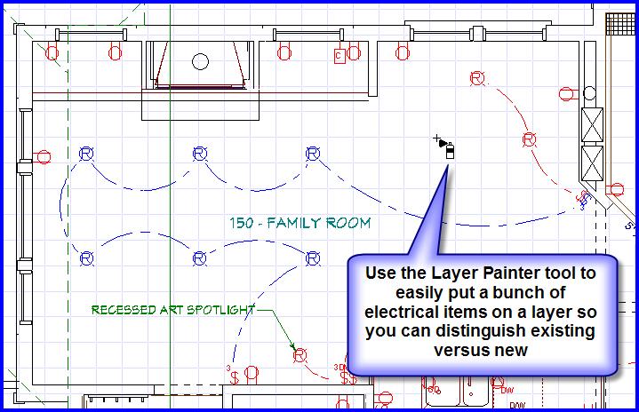 Using the Layer Painter tool One way to put a bunch of items on a specific layer is to use the Layer Painter tool. Start by going to the Tools menu and selecting Layer Painter.