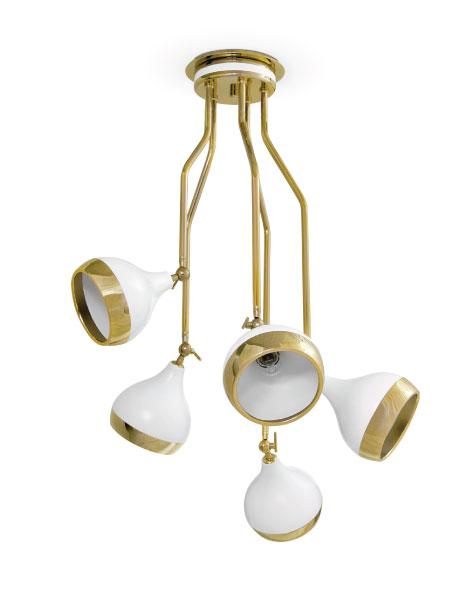 HANNA CEILING - Suspension Diam.: 19.7â 50 cm Height: 47.2â 120 cm (customizable on purchase) Approx.: 18 kg 39.6 lbs 5x E27 (included) (E26 for USA not included) max 40W per bulb 2.