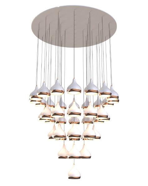 HANNA CHANDELIER - Suspension Diam.: 47.2â 120 cm Height: 45.3â 115 cm Cord height: 35.4" 90cm (customizable on purchase) Approx.