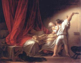 The Bolt c. 1778, Oil on canvas, 73 x 93 cm, Musée du Louvre, Paris Rococo Painting, St.