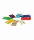 A5 Metal buckle A6 buckle with opener Colorful accessories as per pantone or as availble on stock A16 Pantone colored plastic buckle Material: Plastic/black Width (mm): 10, 15, 20, 25 Material: