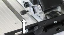 Position the Blade in the forward stop position for cutting thicker materials, or in the back stop position for cutting thinner materials. 4.