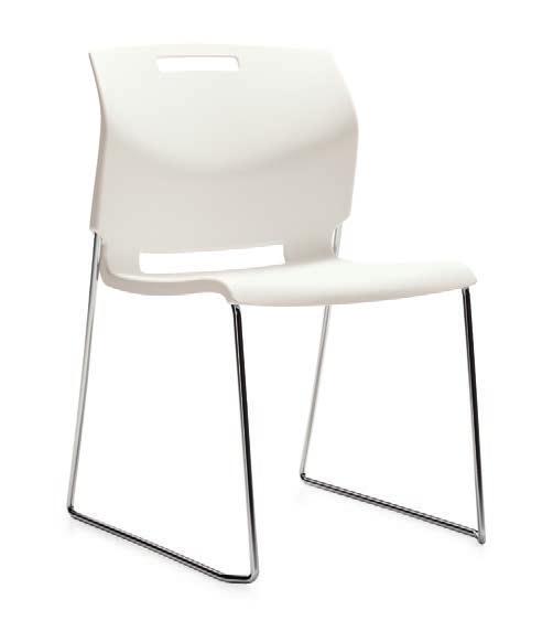 ganging brackets Upholstered seat models available Optional glides available (clear polycarbonate glide