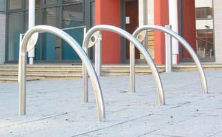 Barking, Essex 980 1040 CYCLE PARKING stainless steel cycle stands are 100% recyclable. Note 1 Plastic Coating Hardwearing, high degree of durability and vandal resistance.