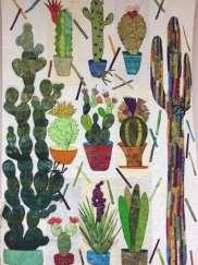 Cactus Collage Sampler (a pattern by Laura Heine) Here is another collage with a twist!