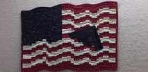 show your patriotism with this easy Bargello Wavy Flag wall hanging.