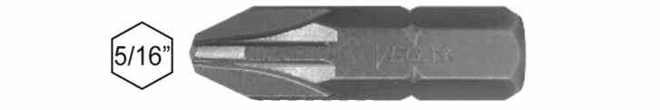 1150Z2ACR 2 6" 5/16" INSERT BITS POINT SIZE OVERALL LENGTH 230Z2F 2 1-1/4" 230Z3F 3 1-1/4" 230Z4F 4 1-1/4" ACR AND POZIDRIV Are Registered Trademarks Of Phillips Screw Co.