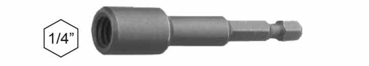 DRIVE LENGTH SQUARE 150ADB12 1/4" 2" 1/2" NUTSETTERS 1/4" STANDARD MAGNETIC NUTSETTERS - METRIC POINT SIZE OVERALL LENGTH 145MN055M 5.