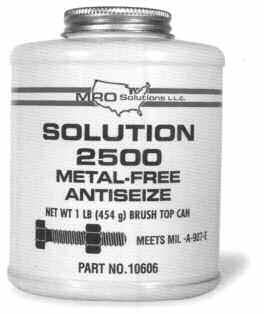 Lubricates bolt threads while reducing friction and wear. Meets MIL-A-970E. We recommend SOLUTION 1800 for use on: Nuts, Bolts, & Studs. Fittings & Shafts. Manifolds & Heat Exchangers.