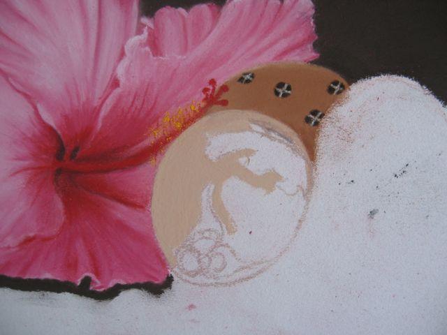 I have now finished off the petals and now begin filling in