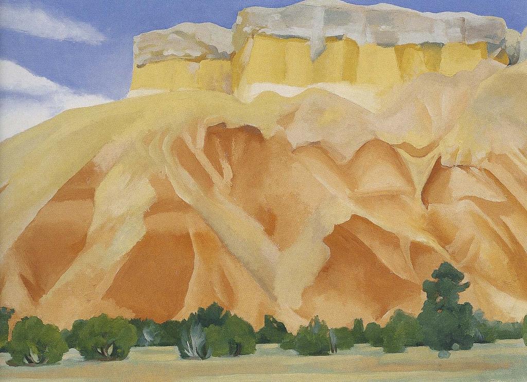 Georgia O Keeffe, Part of the Cliffs, 1937, Oil on canvas, 20 x 32
