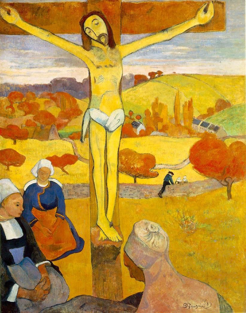 Paul Gauguin The Yellow Christ, 1889 Distortion of space and colours No perspective or blending Self portrait
