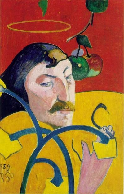 Paul Gauguin Self Portrait with Halo, 1889 Abstract forms and colours.