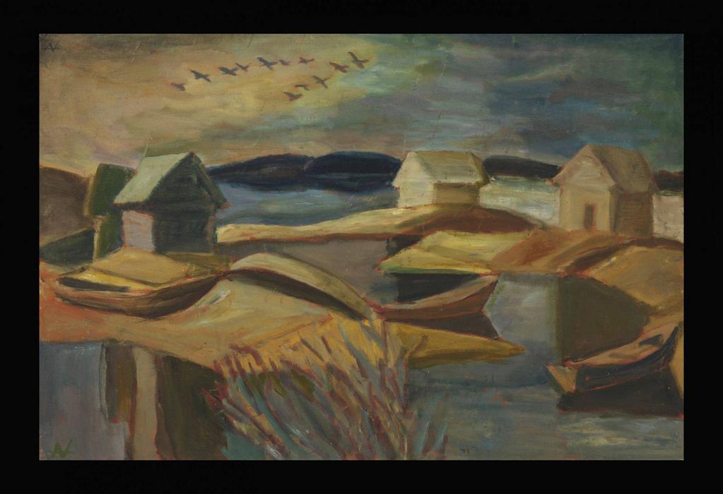 Andronov, Nikolai 1929-1998 High Water Oil on Canvas 100 x