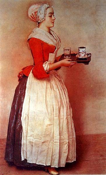 Glennis told us of several fascinating stories behind this 1743 painting The Chocolate Girl by Jean-Étienne Liotard.