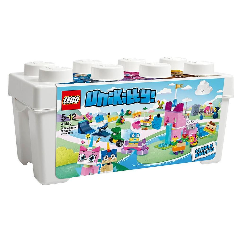 LEGO UNIKITTY UNIKINGDOM CREATIVE BRICK BOX Get creative with this handy storage box full of colourful bricks Create all kinds of scenery and 17 amazing characters from the world of Lego s Unikingdom
