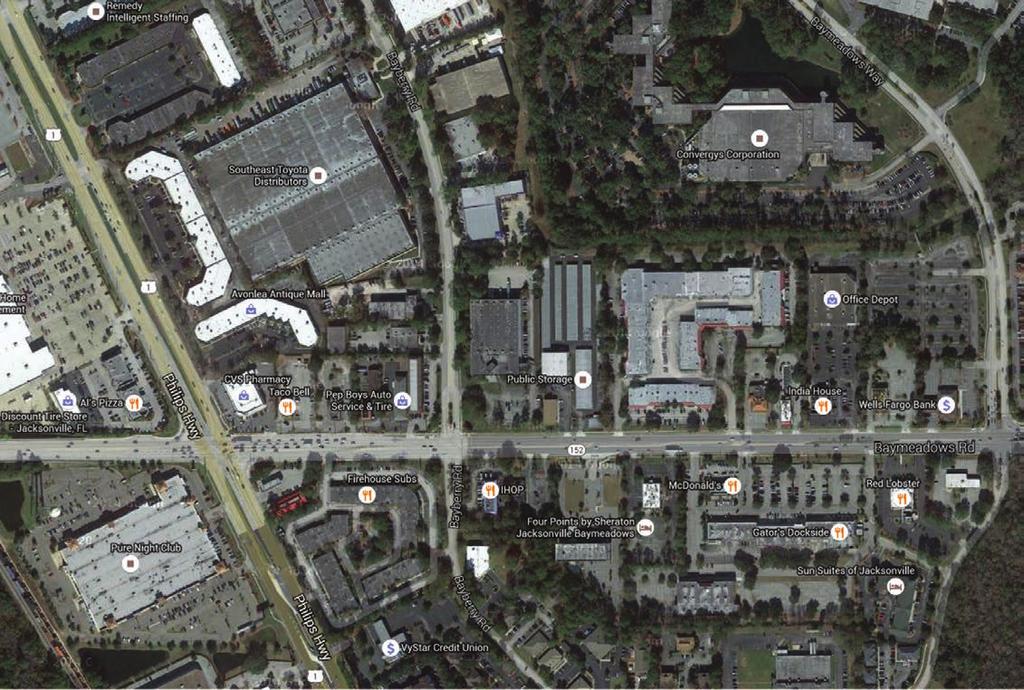 Aerial Philips Hwy Southeast Toyota Distributors Bayberry Rd Convergys Corporation Avonlea Antique Mall Baymeadows Way Baymeadows Rd Demographics 1 Mile 3 Mile 5 Mile 2017 Pop Estimate 6,350 70,496