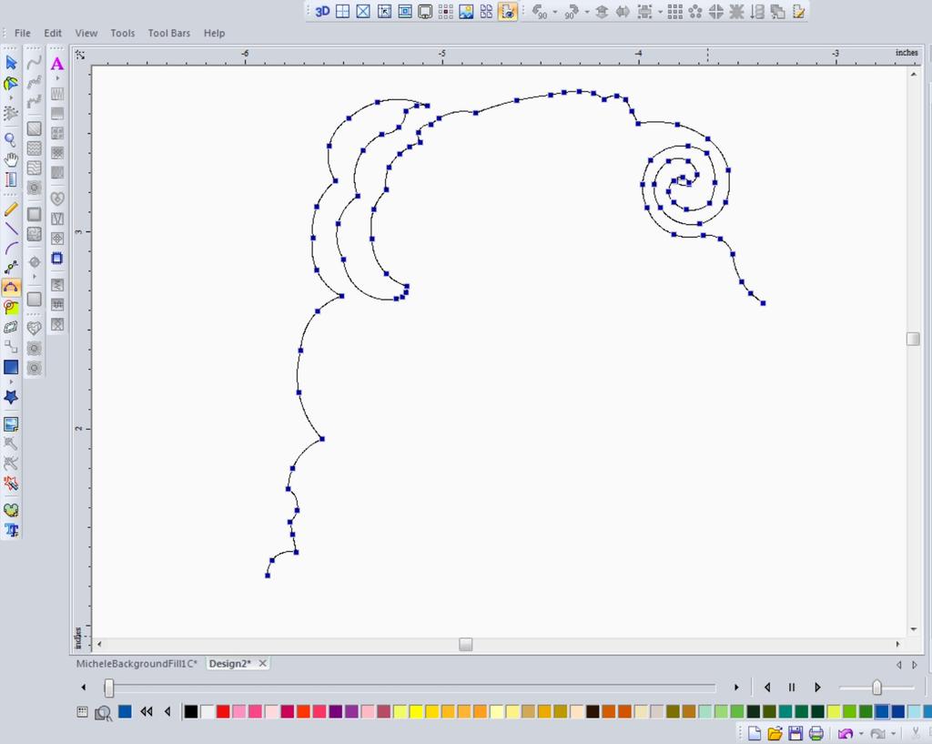 Stitch: This is how your screen will look while tracing on a Wacom