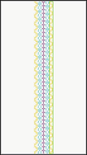 Shape Creator 7.6 57 Duplicate 58 Mirror image end-to-end 59 Drag on screen and move the second row of stitches to the right of the stitch row. 60 61 62 63 64 65 66 67 Fine-tune by using the wheel.