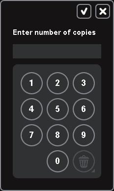 Shape Creator 7.7 14 Long-touch Duplicate to open the key pad. Type in 9 to get a total of 10. Touch OK to confirm the number of copies.