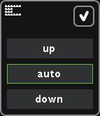 1 Settings Menu 1.3 Options for feed dogs 1 2 Touch Settings menu in the task bar. Touch Machine settings 3 4 5 6 Touch Options for feed dogs to bring up a pop-up with options.